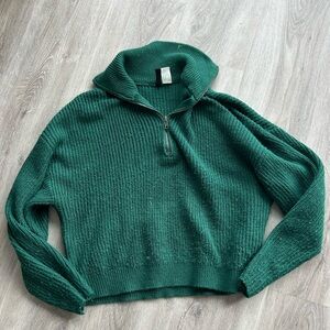 H&M Deep Green Cowl Neck Sweater